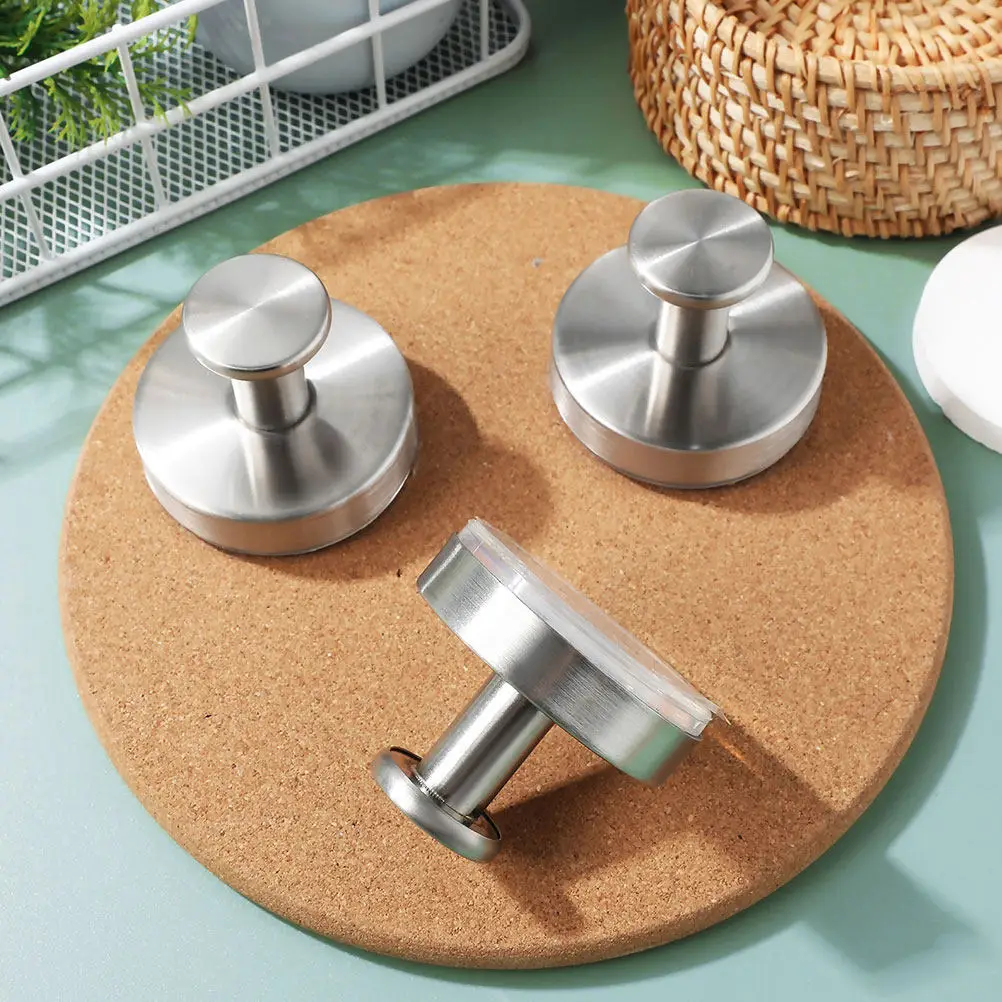 4Pcs Stainless Steel Suction Cup Hooks – No-Drill Adhesive Wall Hooks for Bathroom, Shower, Kitchen & Entryway
