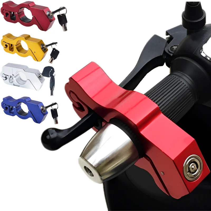 

Motorcycle Handlebar Lock Handlebar Brake Handle Solid Lock Imitating Steal Lock Pull Rod ATV Dirt Street Bikes Anti Theft