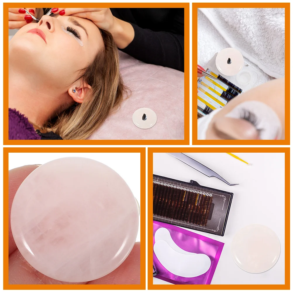 3개입 속눈썹 연장 도구 옥석 속눈썹 홀더 글루 패드 인조 속눈썹용 재사용 가능한 정리 트레이