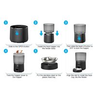 4L Smart Pet Feeder Timed Feeding Stainless Steel Bowl APP Control Feeder WIFI Enabled Remote Control Cat Automatic Feeder