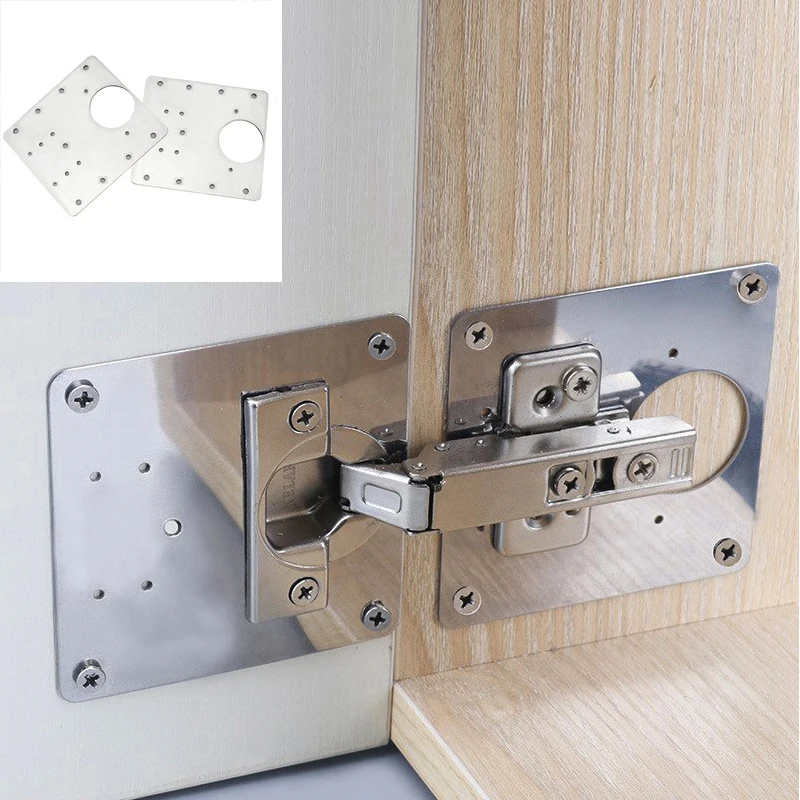 Hinge Repair Plate Wardrobe Drawer Cabinet Restorer Stainless Steel Hardware Accessories Cabinet Cabinet Door Hinge Fixing Plate