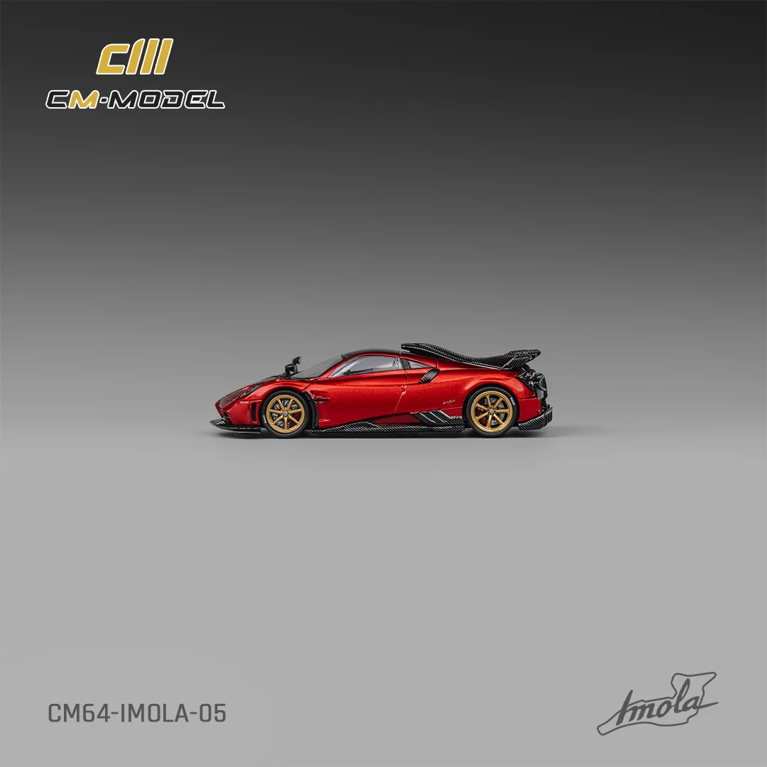 CM Model 1/64 Pagani Imola  Red 0uick Snap-0n Wheels Two Stance Option Alloy Car Model Children Gift