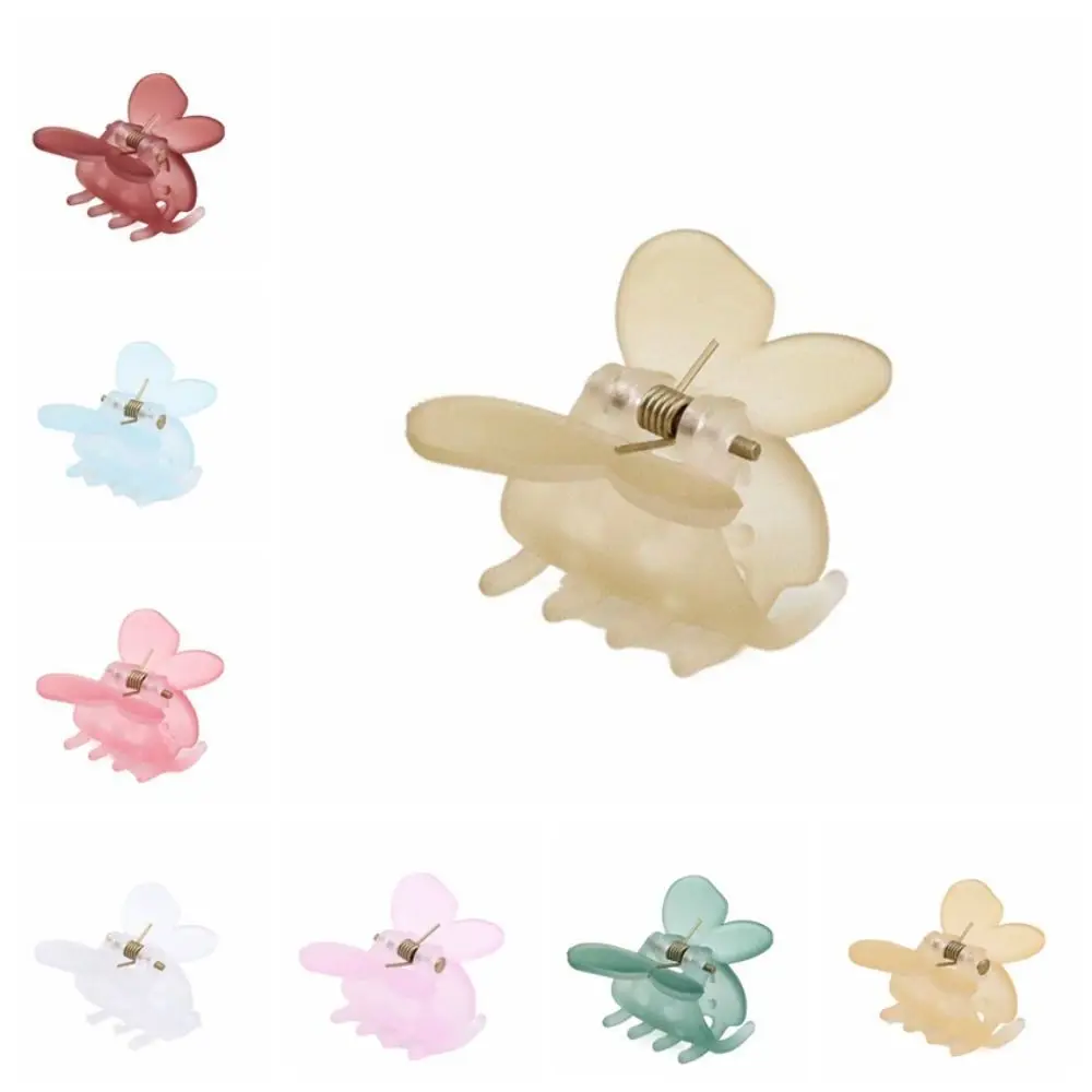 Frosted Butterfly Hair Claw Cute Jelly Color Headwear Mini Shark Clip Ponytail Clip Headdress Butterfly Hair Clip Children