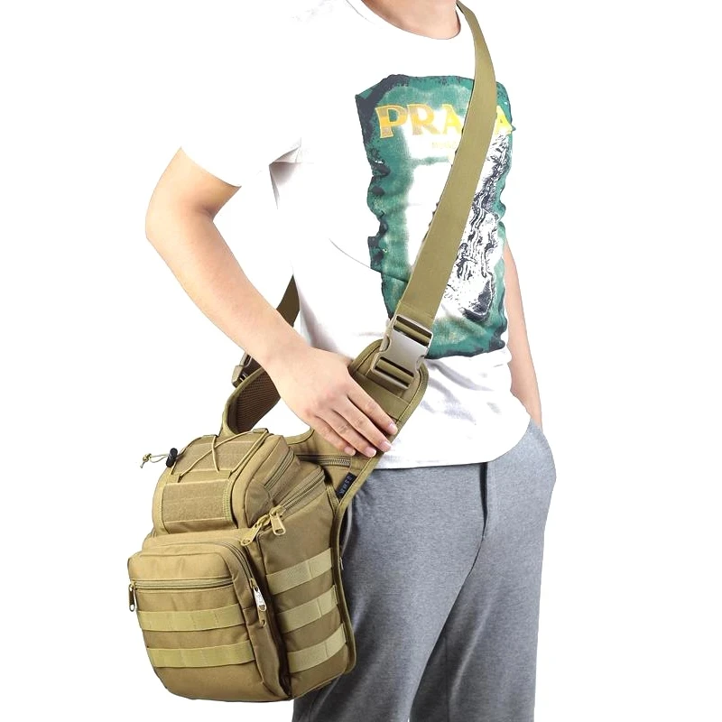 Large Hunting Sling Backpack EDC Tactical Shoulder Bag Molle Chest Pack Waterproof Outdoor Camping Trekking Camera Pack