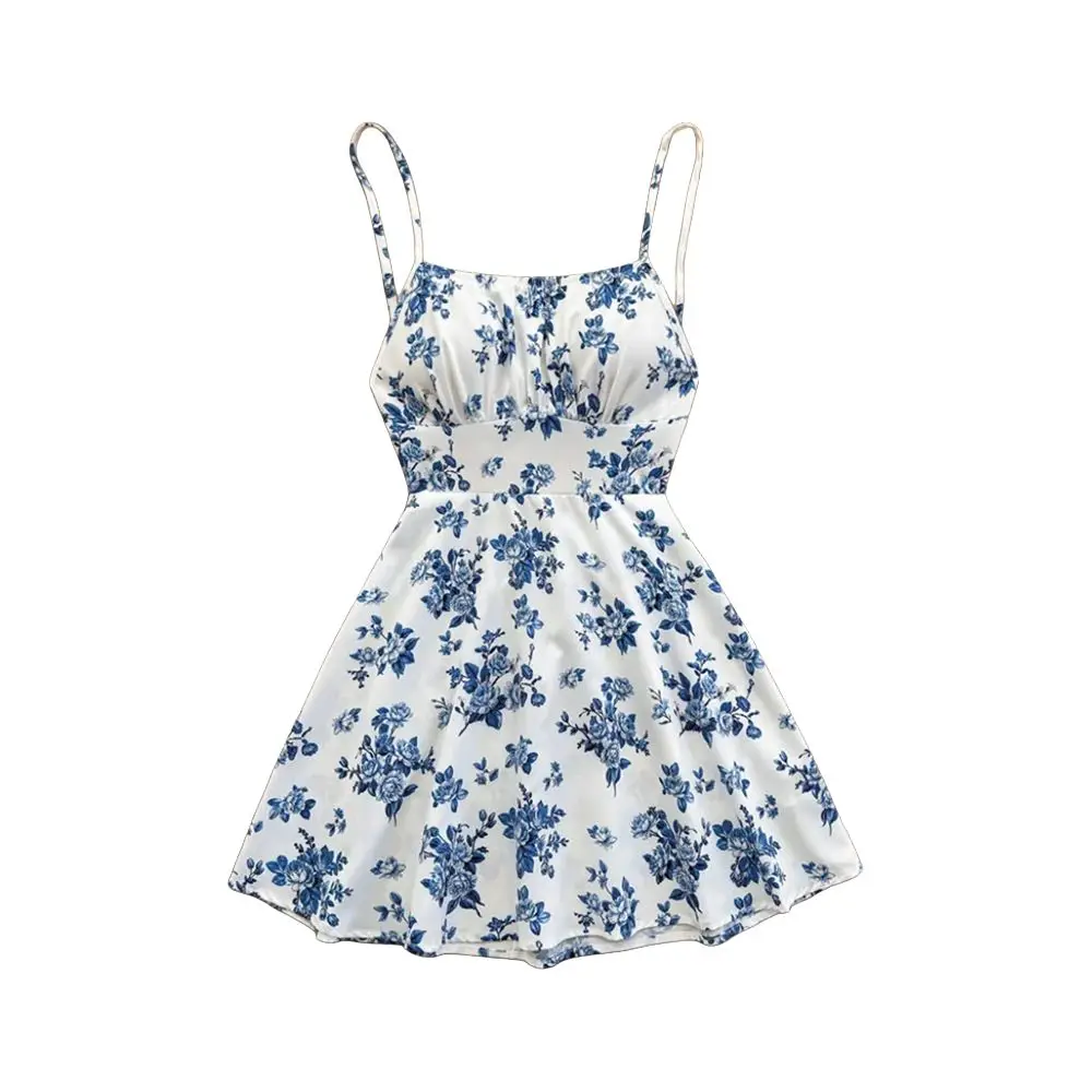 Mia Muse Select Dresses Square Neck Mini Cami Casual Dresses For Women Spring Summer Cute Dating Ditsy Floral Sleeveless