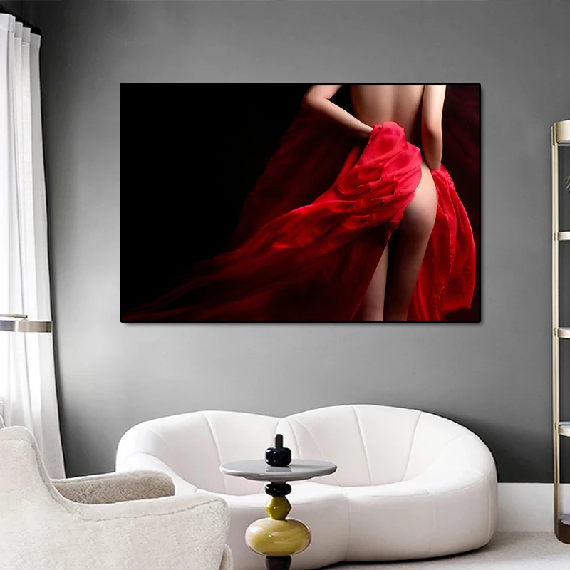 

Modern Art Sexy Girls Poster, Canvas Print, Naked Back Girl Playing Piano, Wall Art, Painting for Living Room, Home Decor