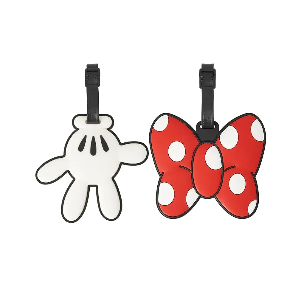 

2 Pcs Set Cartoon Silicone Travel Luggage Baggage Identification Labels ID Tag, Cute Luggage Tags for Bag Suitcase Plane Crui