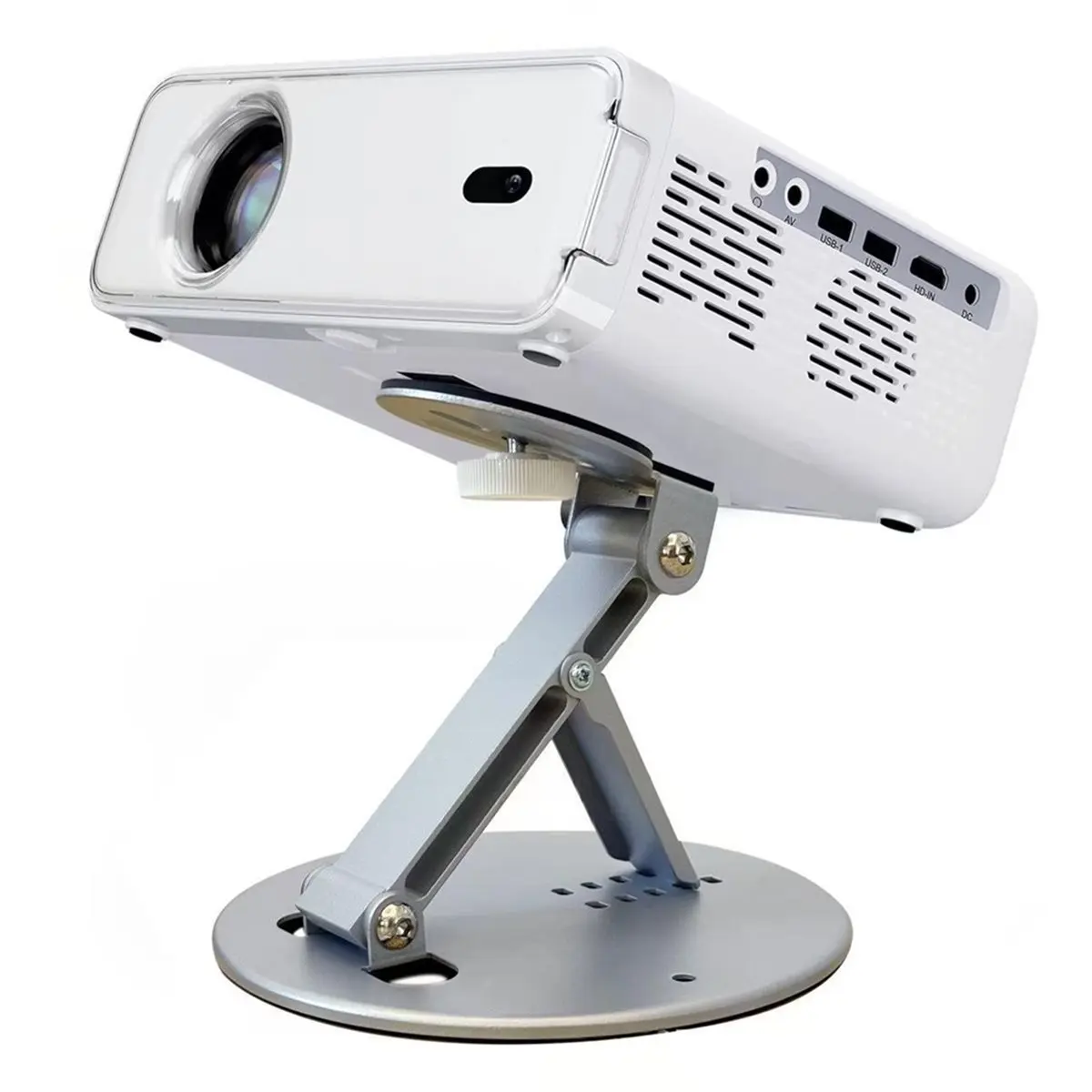 A86G NEW Folding Projector Stand 3in1 Mini Projector Bracket Desktop Holder Wall Mount Stand 1/4 Inch Interface A