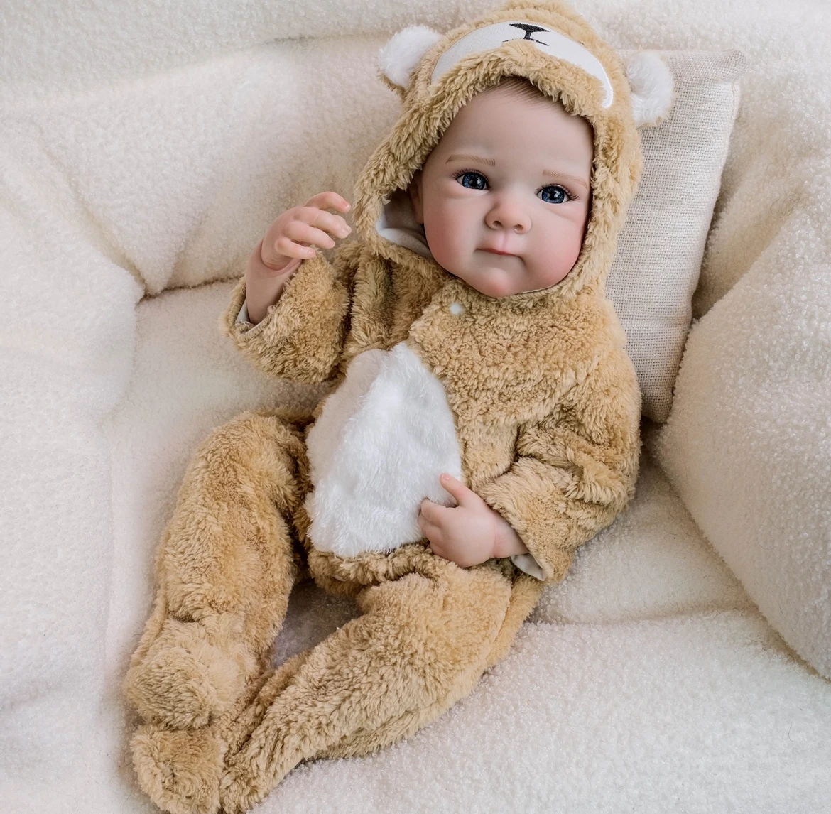 19-calowa realistyczna lalka Bettie Reborn Baby – realistyczna noworodkowa dziewczynka z miękkim ciałem, ręcznie malowanymi elementami |   Idealny prezent dla dzieci