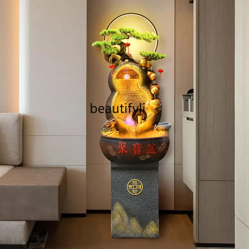 

Balcony Running Water Office Decoration Lucky Fengshui Wheel Living Room Floor Opening Gift