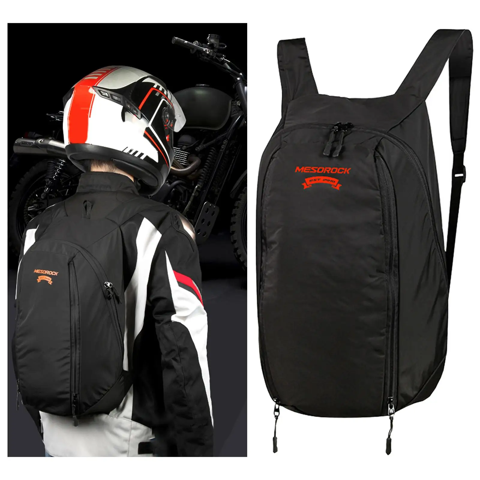 

Motorcycle Backpack Backpack 2 Bag Tail Backpack Waterproof Fit for Motorcycle Riding Travel Men