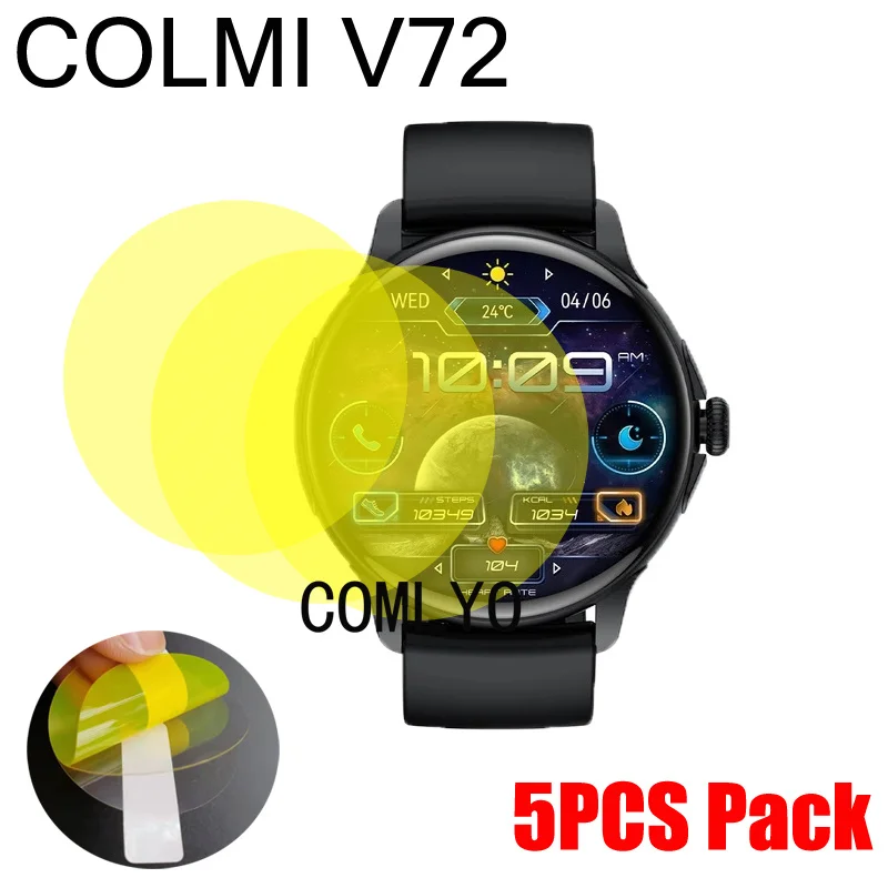 5Pcs For COLMI V72 Smart Watch Screen Protector Soft Film TPU Hydrogel Unthin HD Anti-Scratch Films