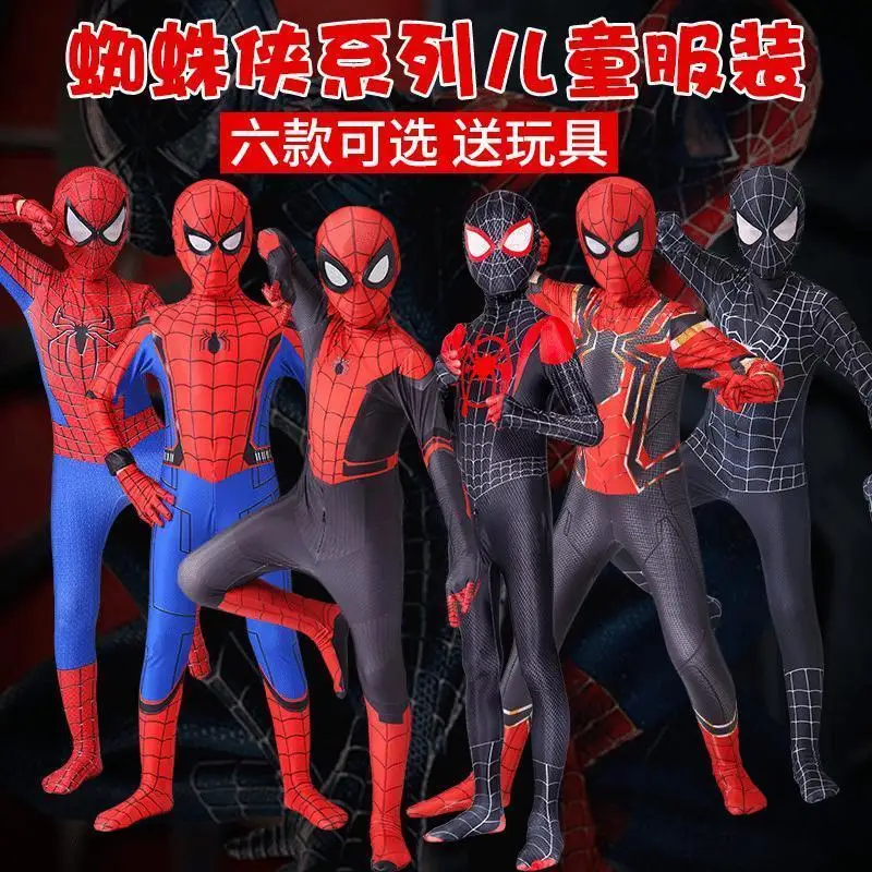 The Amazing Spider-Man Animation Clothes Children'S Suit The Hero Returns Adult Iron Man Boys Cos Halloween Bodysuits Tights