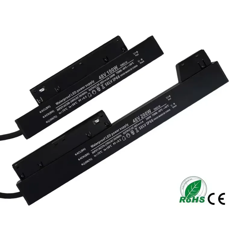 

Блок питания 100W 200W, водонепроницаемый драйвер, AC 220V в DC 48V, низковольтный изолированный источник питания 2A 4A для трековых светильников и магнитных ламп Быстрая доставка 4-6 дня Прибытие