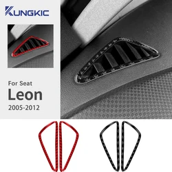 Real Soft Carbon Fiber Sticker For Seat Leon 2005 2006 2007 2008 2009 2010 2011 2012 Car Air Outlet Instrument Panel Trim