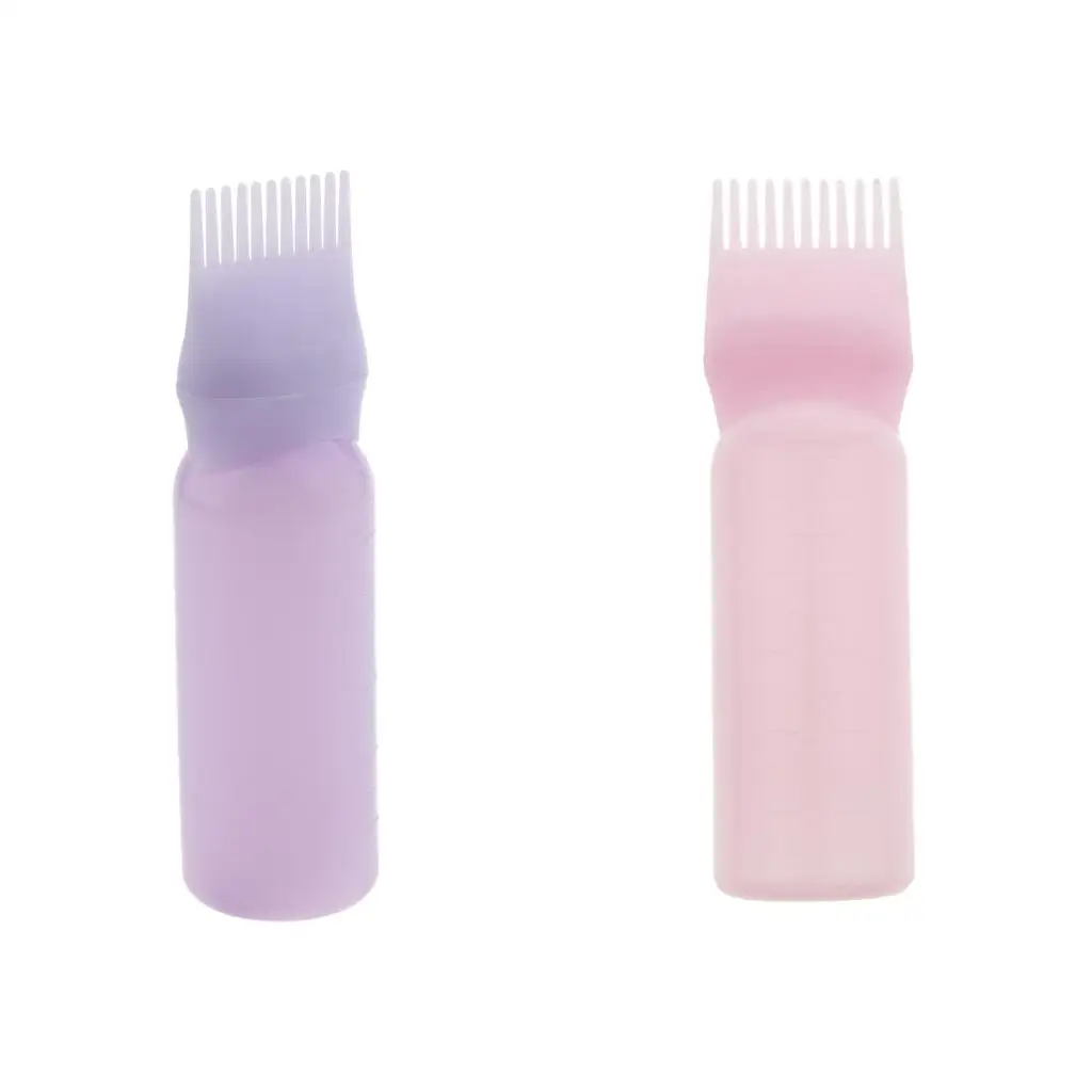 Hair Dye Bottle Applicator With Brush Comb Salon Hair Coloring (4 OZ | )