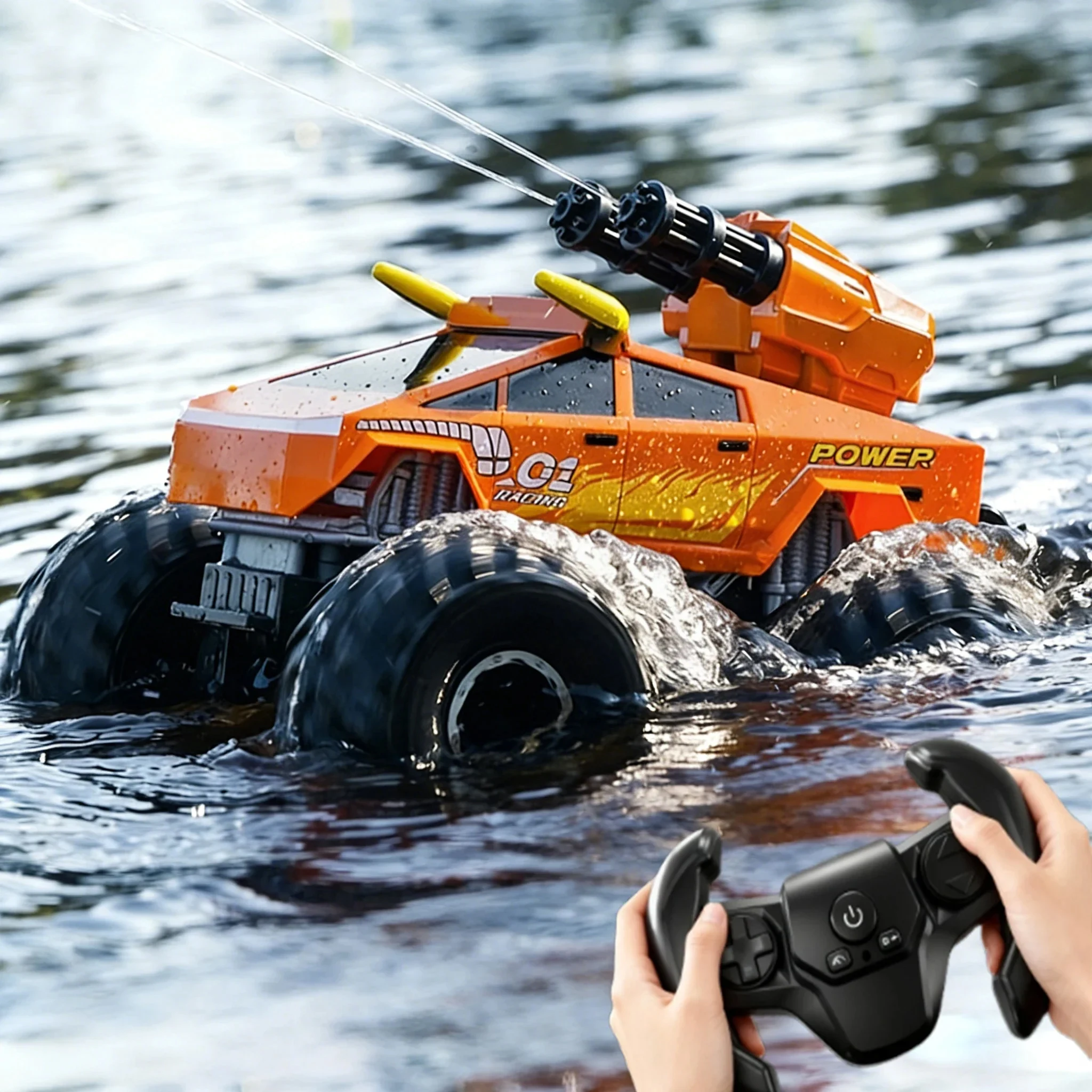 

JJRC Q213 RC Грузовик Водяной Пистолет-амфибия Автомобиль с дистанционным управлением Альпинистский внедорожный трюк Водонепроницаемая игрушка Детские рождественские подарки