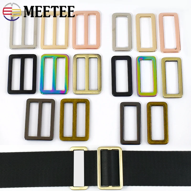 

10/30P 20-50mm Metal Ring Buckles for Bags Strap Webbing Belt Tri-Glide Slider Clasp Dog Collar Buckle DIY Hardware Accessories