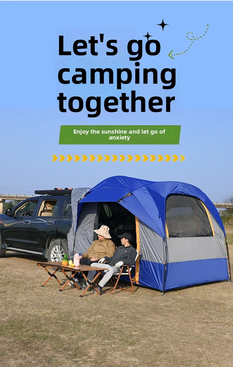 

3-4 человека, уличная непромокаемая автомобильная палатка с удлинителем хвоста, боковая автоматическая конструкция, палатка для самостоятельного вождения, палатка для кемпинга, тент для кемпинга