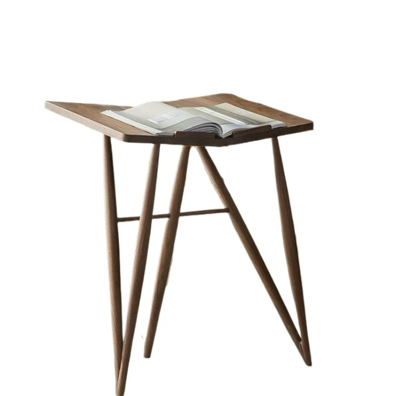 Black walnut solid wood magazine reading rack, picture album floor display logical thinking art museum bookshelf