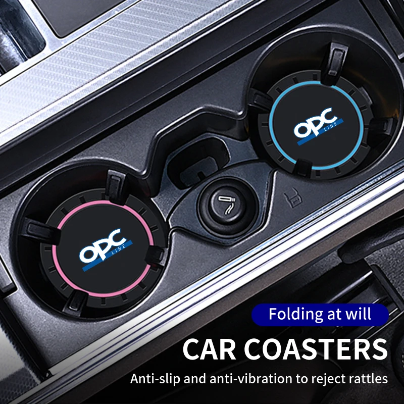 

2Pcs Car Silicone Coaster Anti-slip Water Cup Drink Mat For Opel Astra Insignia Corsa Zafira Meriva Mokka Vivaro Vectra Antara A