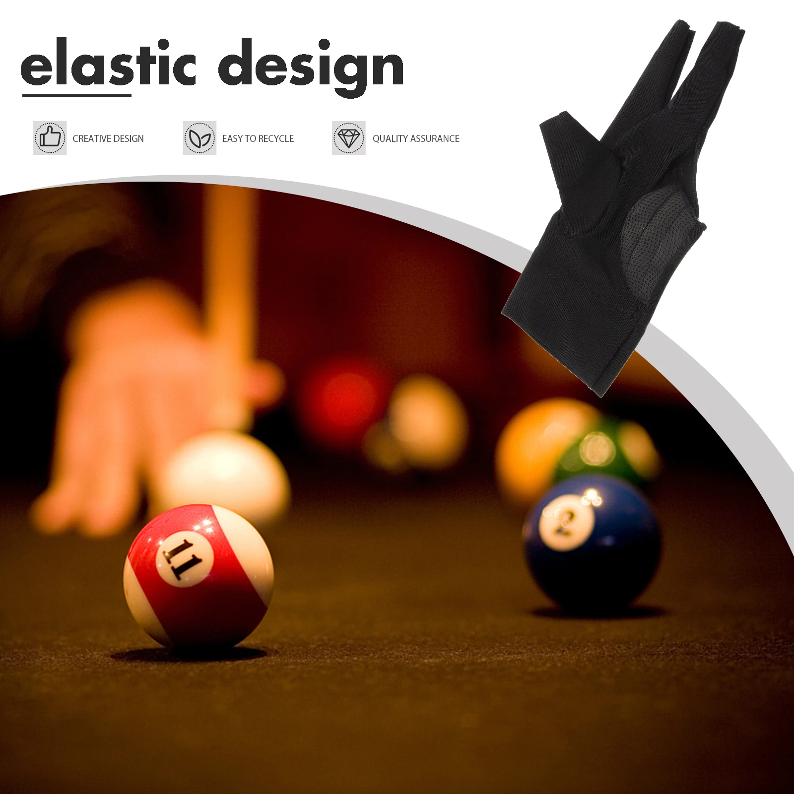 

2 Pcs Pool Gloves Men Snooker Breathable Professional Billiard Nylon Spandex Sports Women Sporting