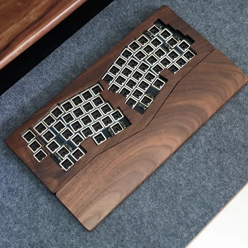 GX67 Alice Mechanical Keyboard Kit Custom 67 Keys Walnut Wood Gsket Spring QMK/VIA Tri-mode RGB Backlit Hot Swap Office Teclado