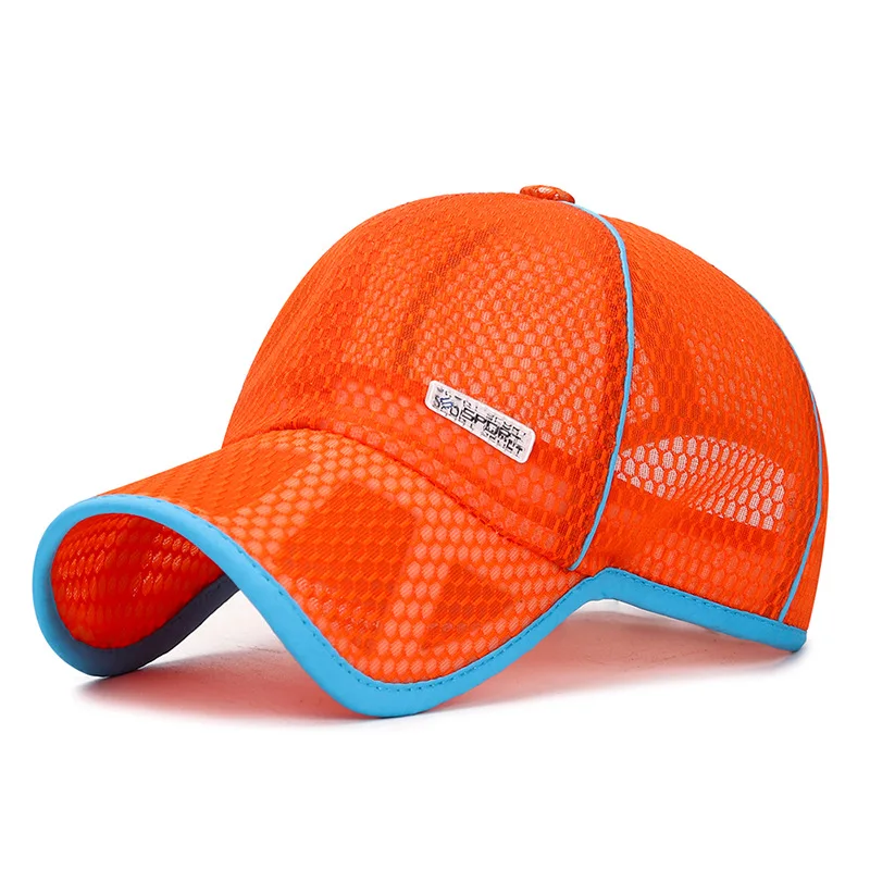 

4-14 Child Summer Breathable Mesh SunShade Cap Boy Girl Letter Outdoor Sport Sunscreen Sun Cycling Adjustable Hat Running Hat