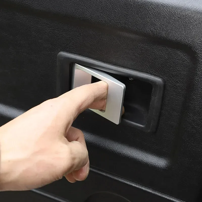For Land Rover Defender 90 110 130 2004-18 Aluminum Alloy Car Inside Door Bowl Handle Decoration Cover Interior Car Accessories