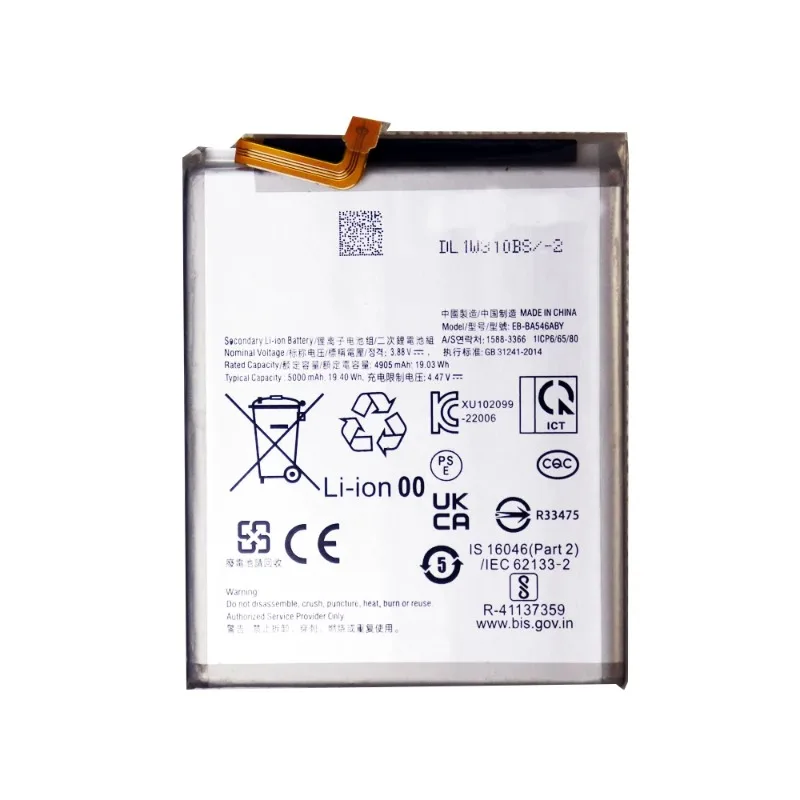 Flash sales   EB-BA546ABY 5000mAh rechargeable batteries For Samsung A54 5G A546/Galaxy A34 5G A346