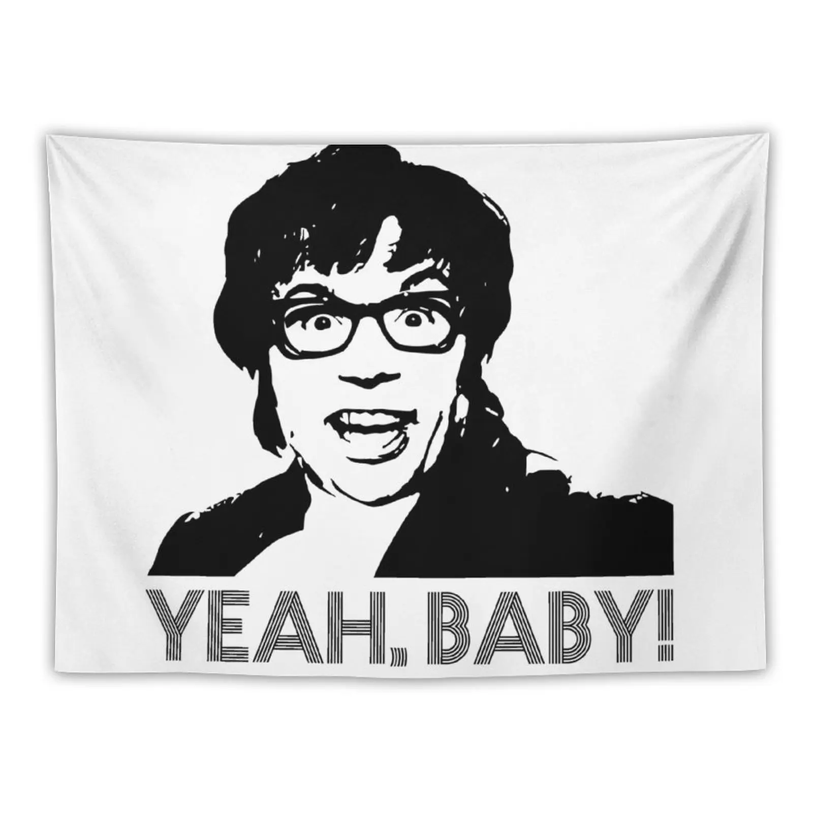 

Austin Powers - Yeah baby! Tapestry Decorative Wall Room Aesthetic Decor Carpet Wall Tapestry