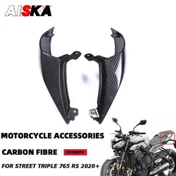 100% Full Dry Carbon Fiber Rear Side Panels Fairings Motorcycle Accessories For Triumph Street Triple 765 R RS 2020 2021 2022