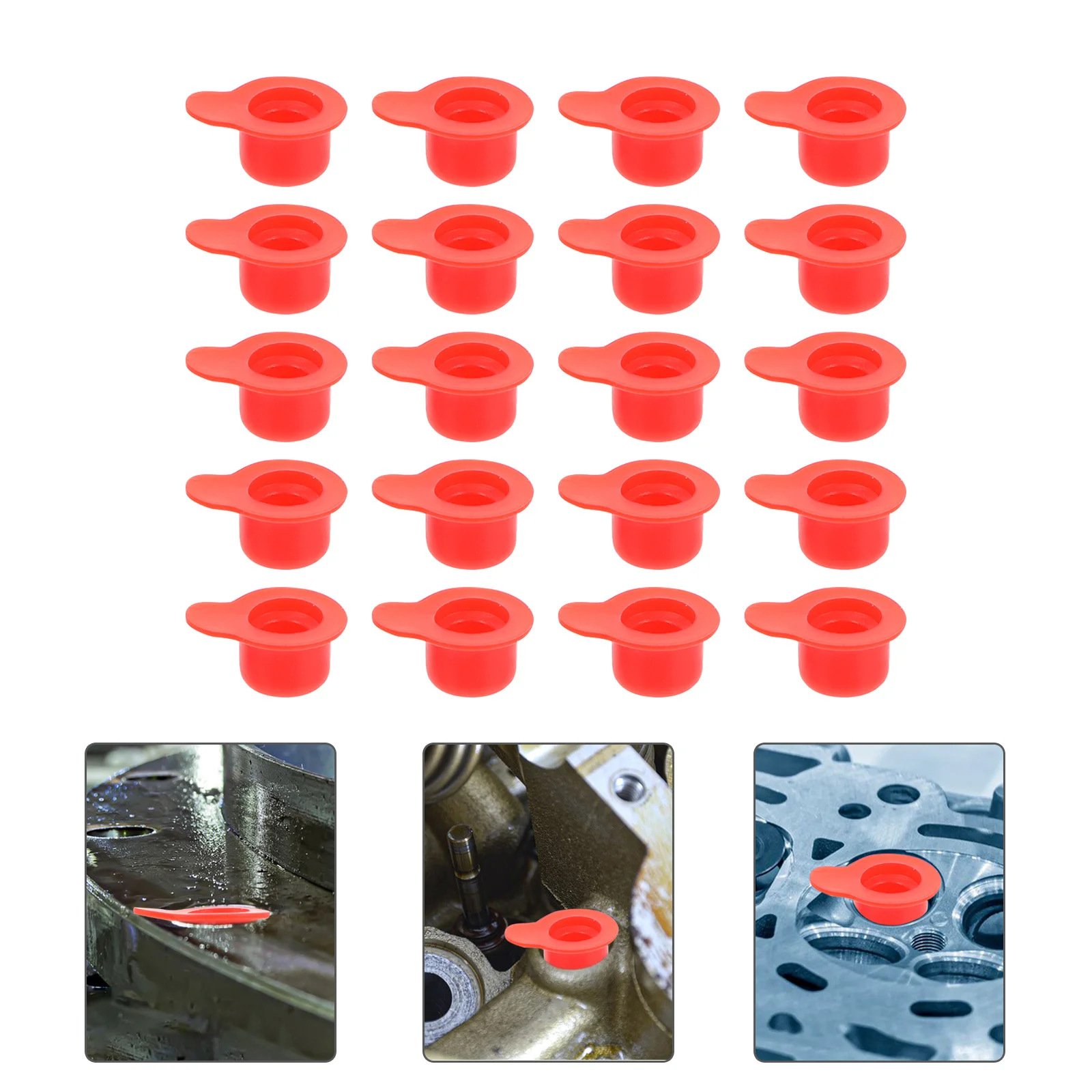 

200Pcs Rubber Dust Plugs Cylinder Protective Caps Oil Resistant Internal Thread Hole Plugs for Hydraulic Joints Transition