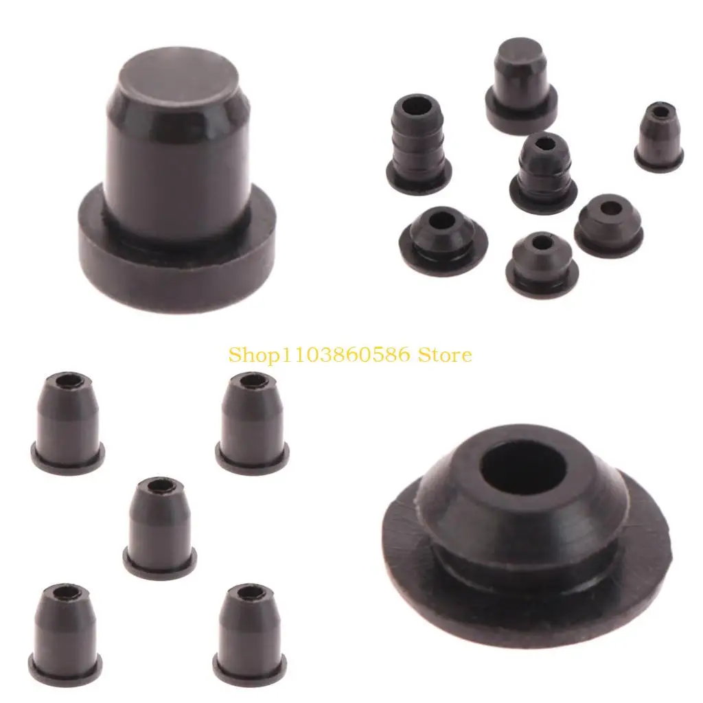 242A Bike Frame Cable Port Rubber Grommet Black Push-Fit Hole Insert for Cable Entry Repair and Maintenance Use Part