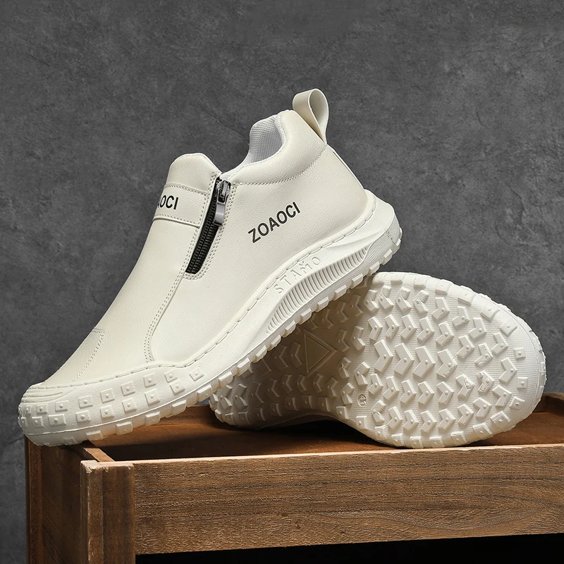 

New High Quality Sneakers for Men Fashion High-top Lightweight Waterproof Sneakers 2025 Spring Casual Anti-slip Shoes Zapatos