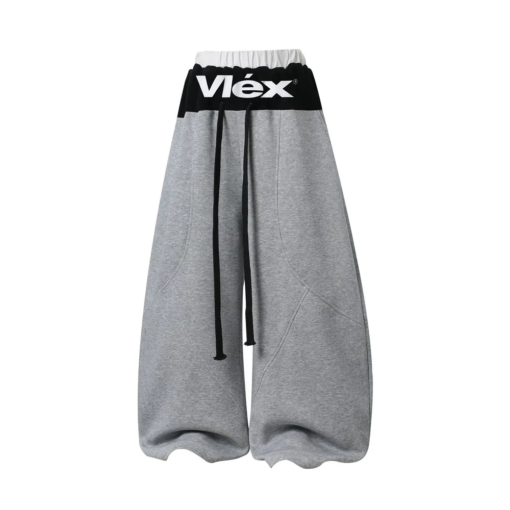Oversize Lazy Grunge Loose Elastic Waist Goth Printed Women's Sport Sweatpants Trousers Pants for Women Mens Streetwear