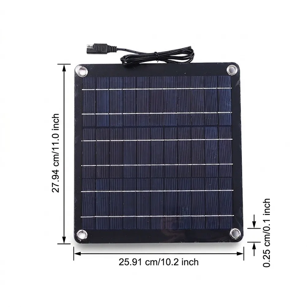 10W 18V Semi= Flexible Solar Panel Monocrystalline PV Module For RV Boat Camping Outdoor=Power Generation Charging System