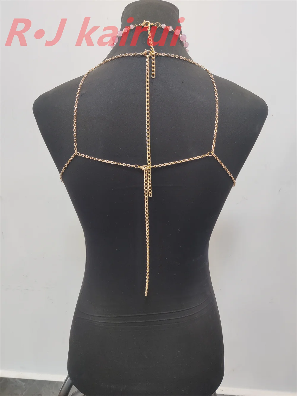 Fashion Handmade Women Pastel Pink Beads Neck Chains Unique Top Party Beads Jewelry Accessories