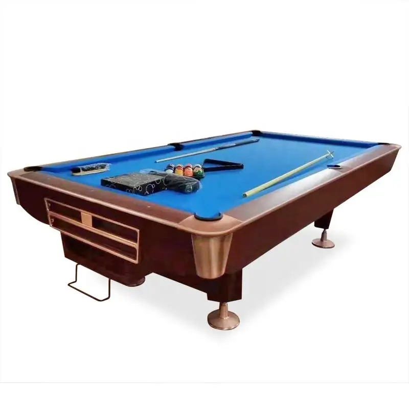 9FT 4th Pool Table Wood Outdoor Slate Billiard Pool Table