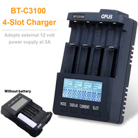 OPUS BT-C3100 V2.2 Universal Four Slots Charger Replenisher Smart Rechargeable Smart Battery Charger Accessories & Parts New