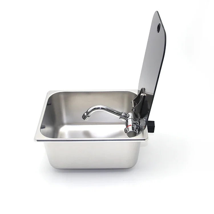 

304 Stainless Steel Caravan Wohnmobil Single Bowl Waschbecken Portable RV Kitchen Sinks Include Faucet