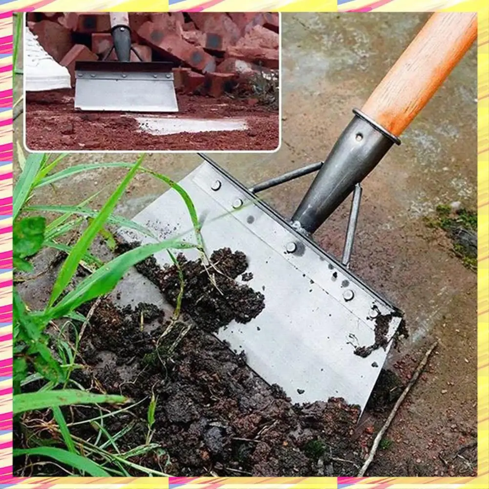 

ABJJ Cleaning Shovel, Square Garden Spade Shovel Manganese Steel Flat Shovel Not Include Pole,Lawn Edging&Weed Removal 27Cm Dura