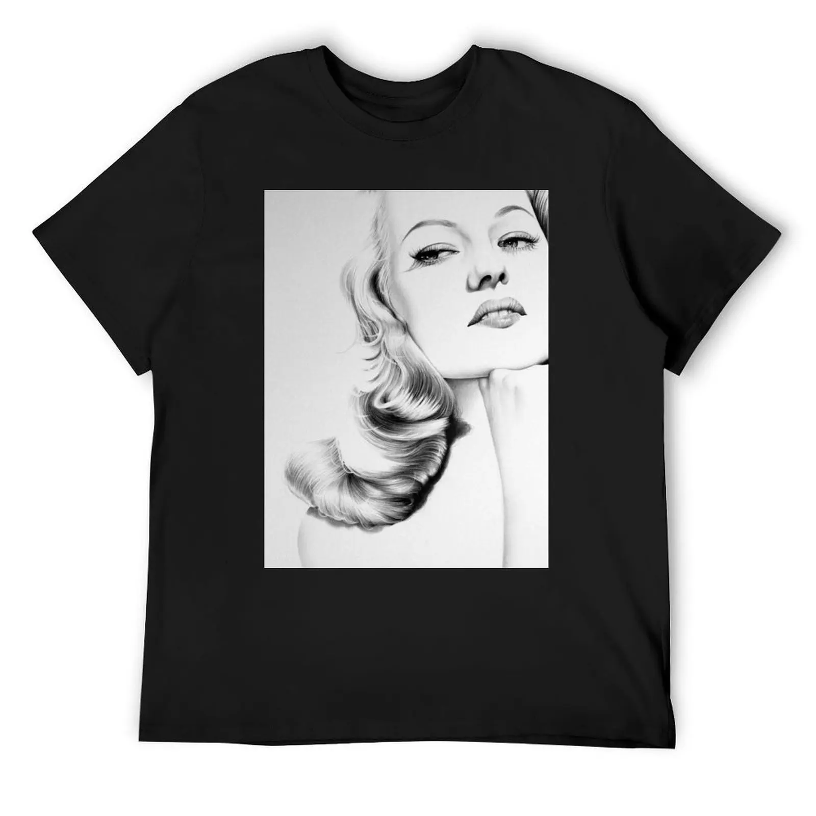 

Rita Hayworth Minimal Portrait T-Shirt designer shirts summer shirt cotton graphic tees vintage clothes tee shirts for men