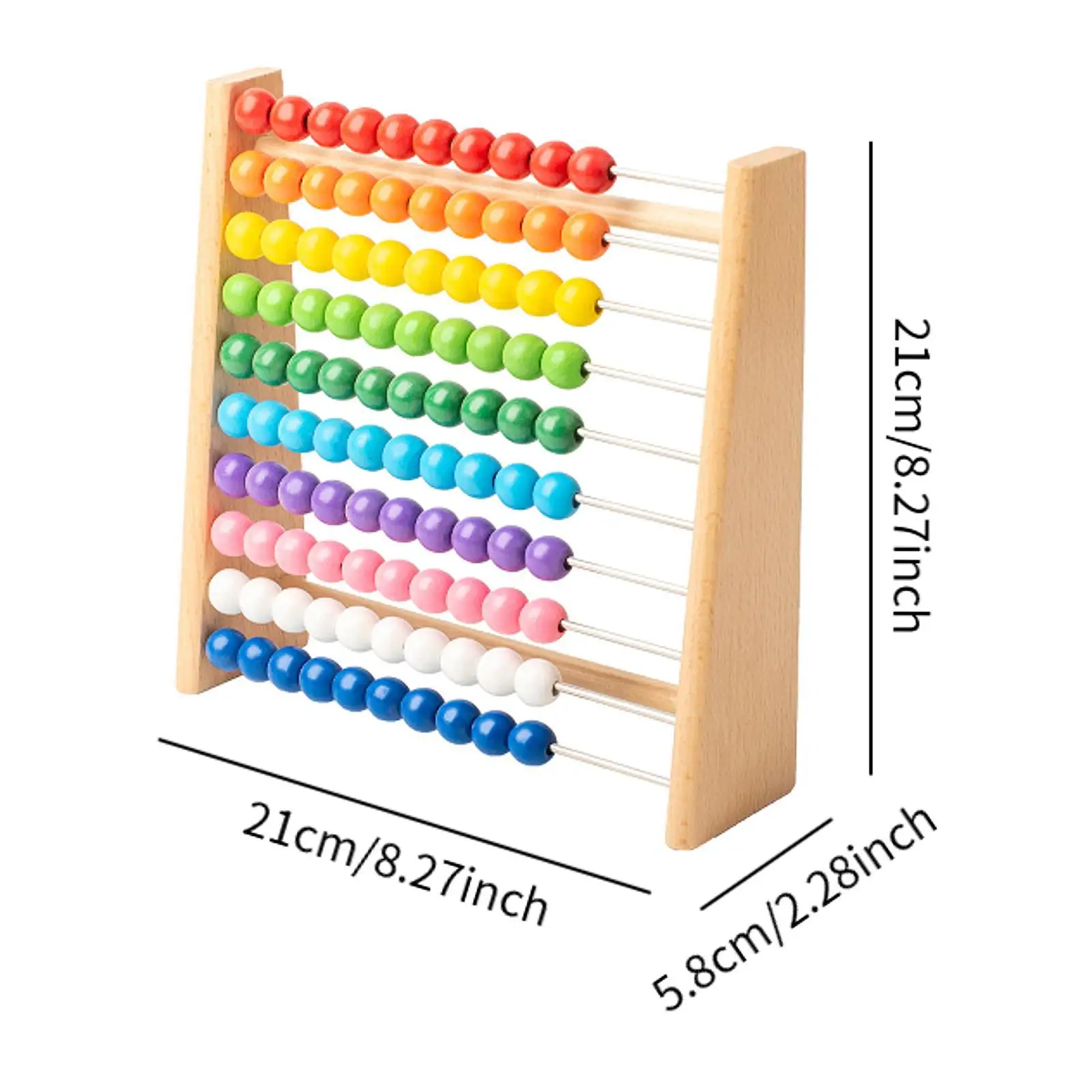 Wooden Frame Abacus with Multcolor Beads Montessori Early Childhood Education