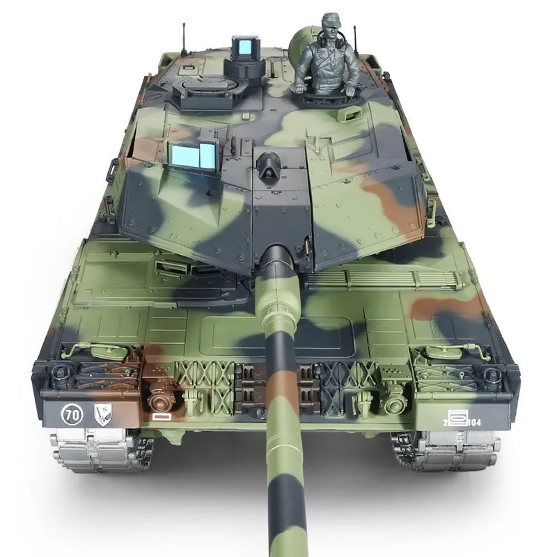 รถถังบังคับวิทยุ Henglong รุ่นใหม่ 3889-1 สเกล 1:16 รถถัง Leopard 2a6 เยอรมัน รุ่น Heavy  แบบจำลอง  ตัวถังโลหะ  พร้อมระบบยิง