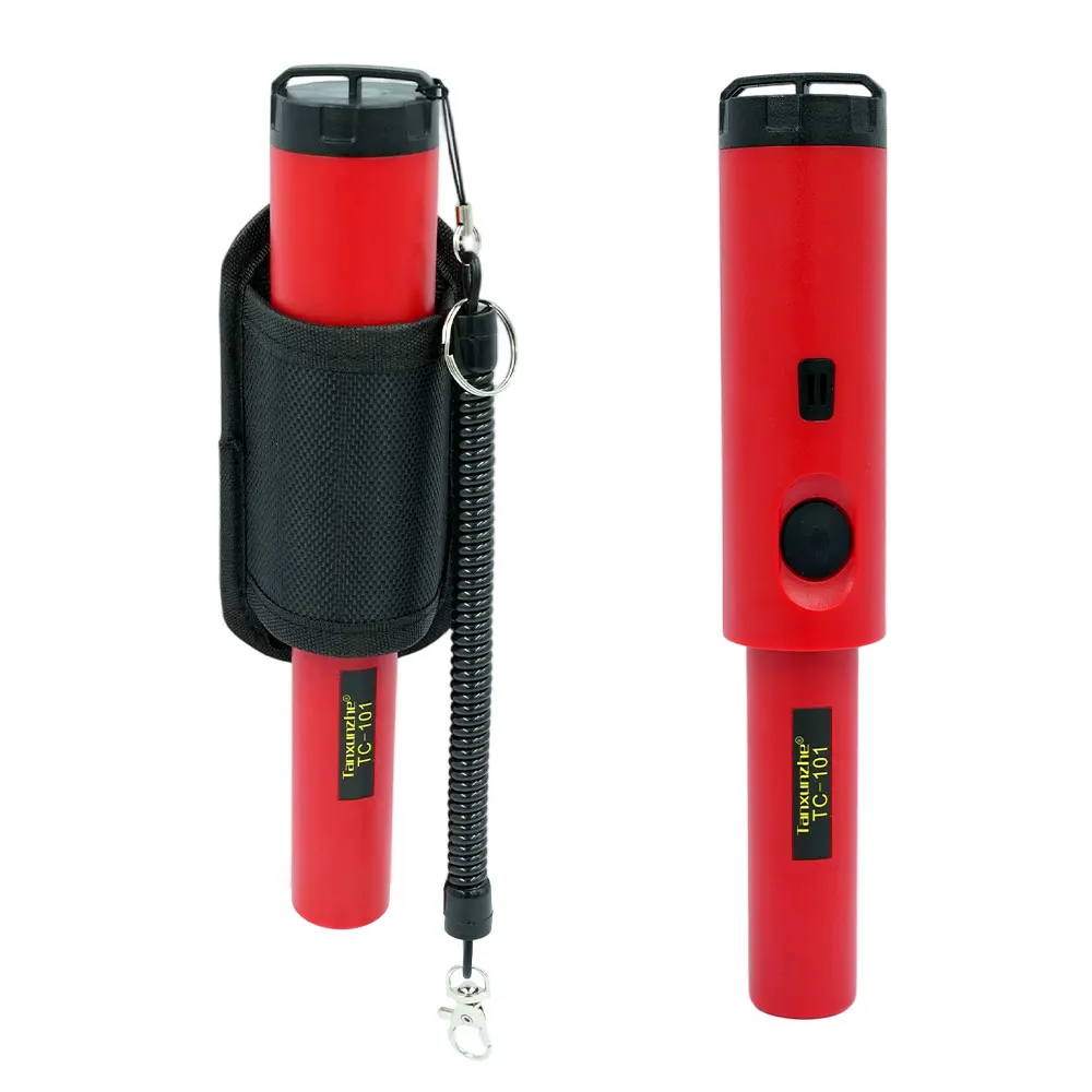 TC-101 يده للكشف عن المعادن تحديد للبحث عن الكنز مقاوم للماء تحديد المواقع قضيب الكشف مع أضواء LED سوار
