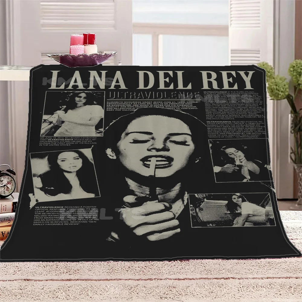 Summer Blanket King Size L-Lana D-Del Rey Cute Throw Blanket for Sofa Cobija Luxury Blankets Characters Microfiber Bedding Knee