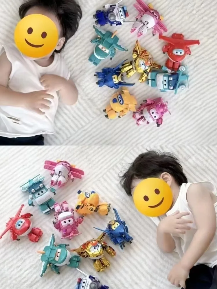 حار جديد سوبر أجنحة 2 "مقياس صغير تحويل أنيمي تشوه الطائرة روبوت عمل أرقام التحول لعب للأطفال الهدايا