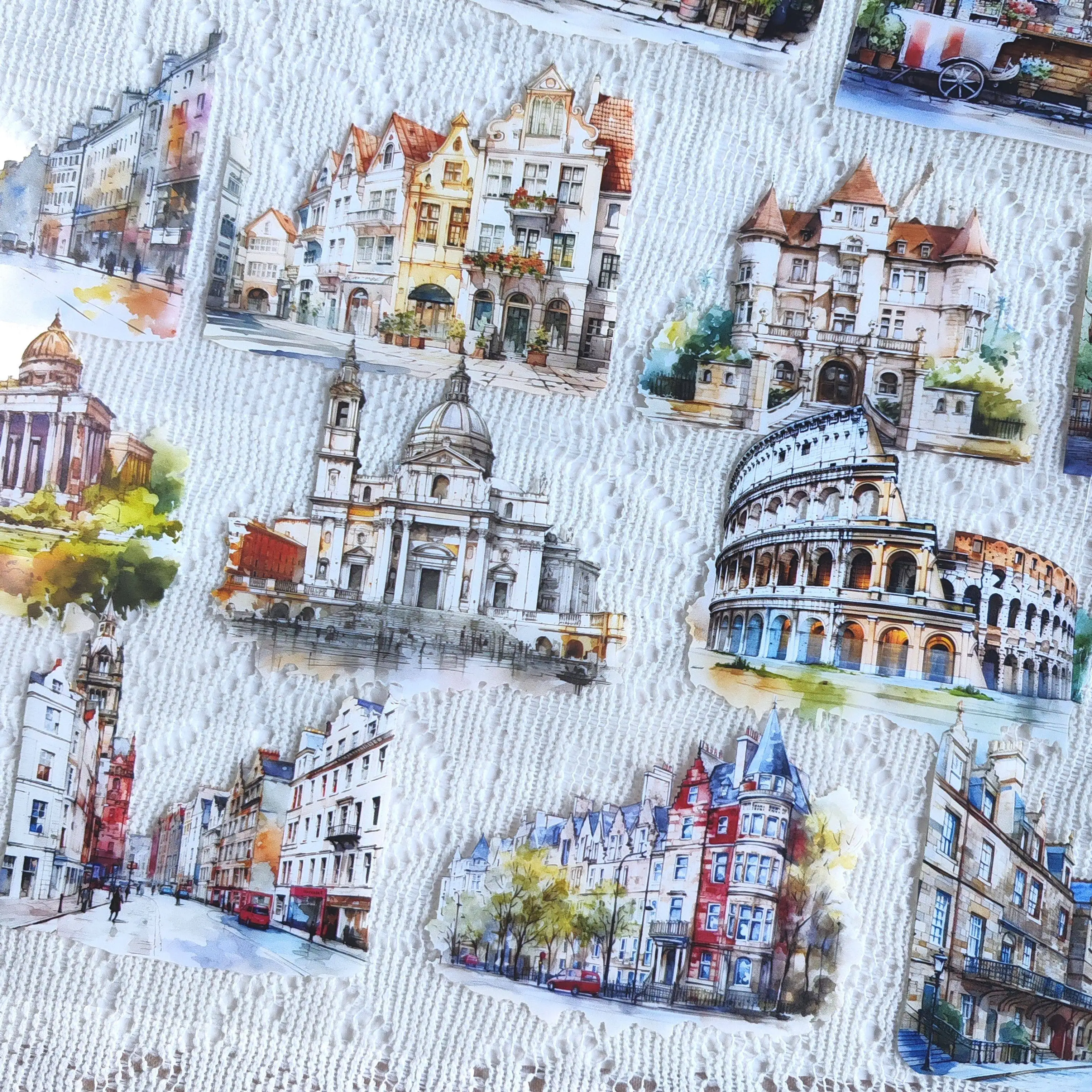 Pet Tape Journal Little Cute Modern Countryside Landscaping Street House European Style Castle Landscaping