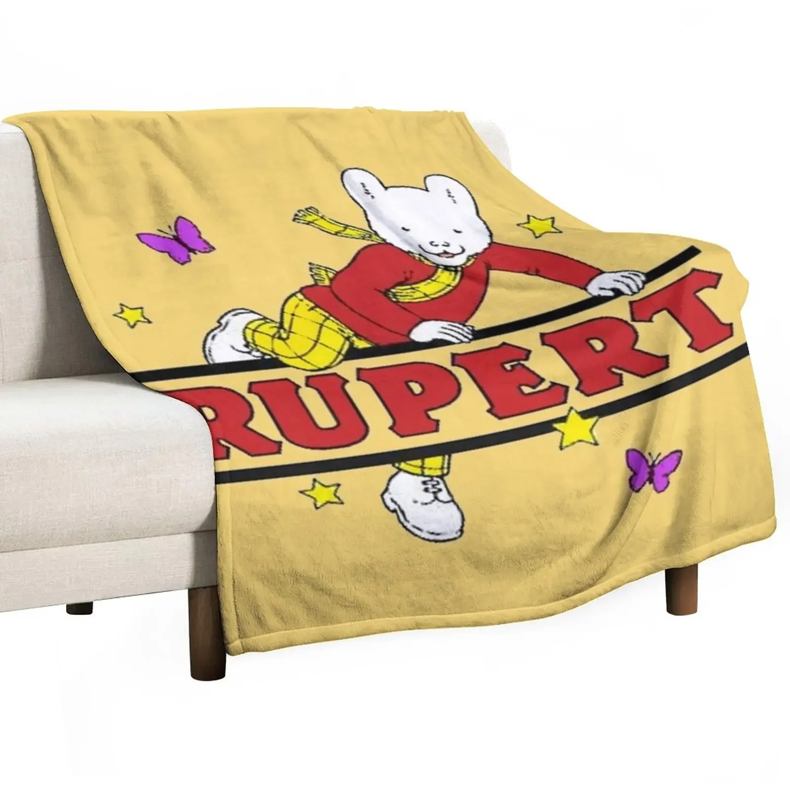 

Rupert bear Throw Blanket Cute Loose Luxury St Blankets